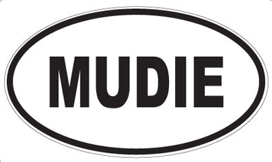 MUDIE - Oval Sticker