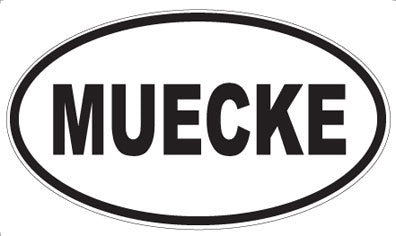 MUECKE - Oval Sticker