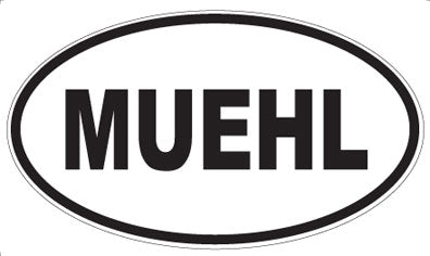 MUEHL - Oval Sticker