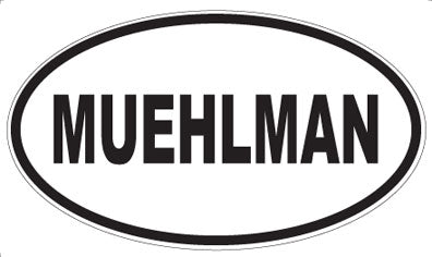 MUEHLMAN - Oval Sticker