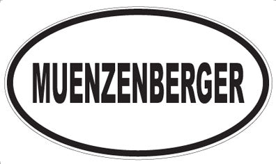 MUENZENBERGER - Oval Sticker