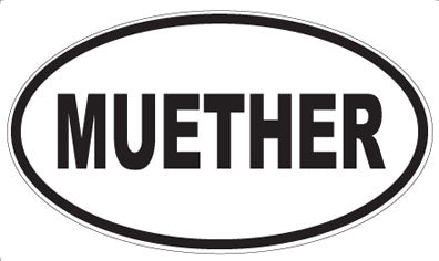 MUETHER - Oval Sticker