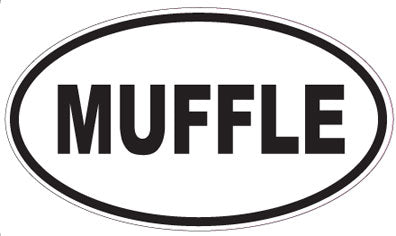 MUFFLE - Oval Sticker