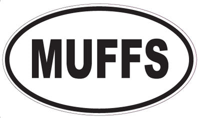 MUFFS - Oval Sticker