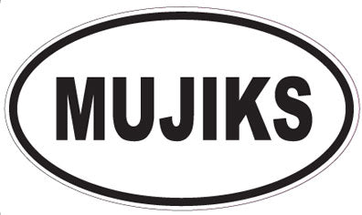 MUJIKS - Oval Sticker