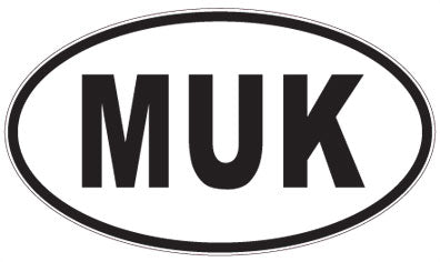 MUK - 3 Letter Initials Oval Sticker