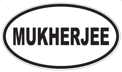 MUKHERJEE - Oval Sticker