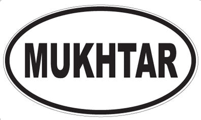 MUKHTAR - Oval Sticker