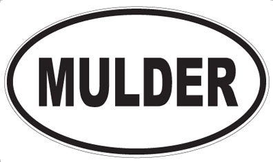 MULDER - Oval Sticker