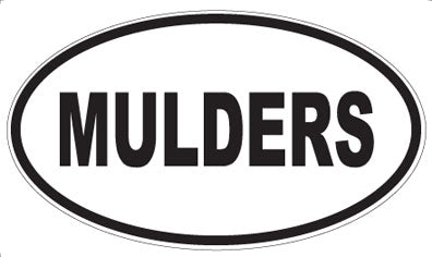 MULDERS - Oval Sticker