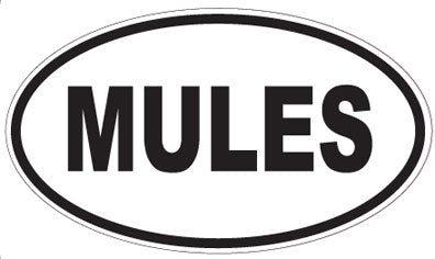 MULES - Oval Sticker