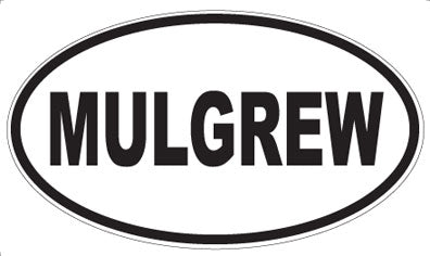MULGREW - Oval Sticker