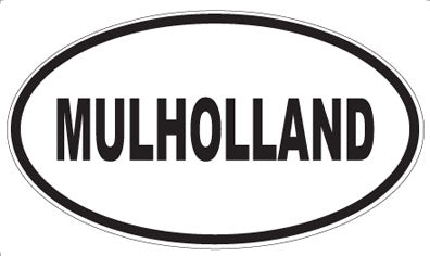 MULHOLLAND - Oval Sticker