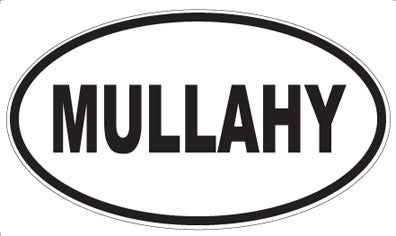 MULLAHY - Oval Sticker