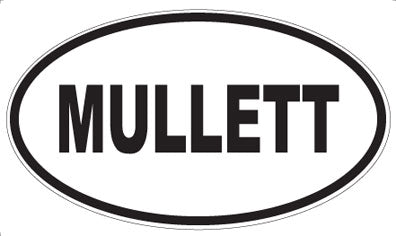 MULLETT - Oval Sticker