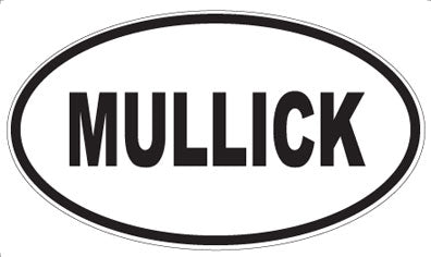 MULLICK - Oval Sticker