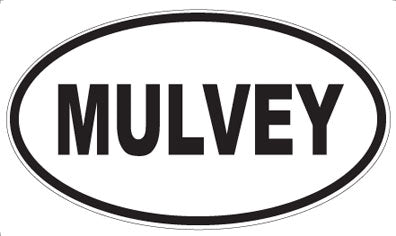 MULVEY - Oval Sticker