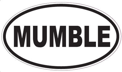 MUMBLE - Oval Sticker
