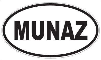 MUNAZ - Oval Sticker
