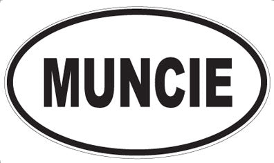 MUNCIE - Oval Sticker