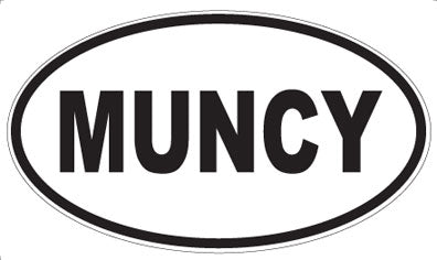 MUNCY - Oval Sticker