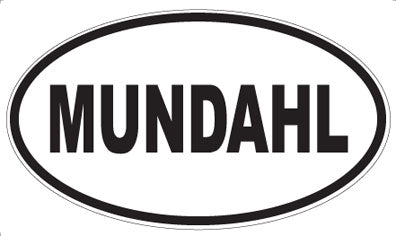 MUNDAHL - Oval Sticker