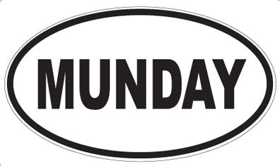 MUNDAY - Oval Sticker