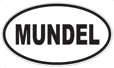 MUNDEL - Oval Sticker
