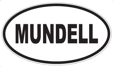 MUNDELL - Oval Sticker