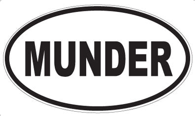 MUNDER - Oval Sticker