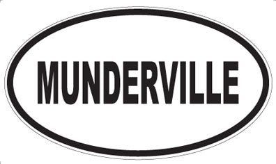 MUNDERVILLE - Oval Sticker