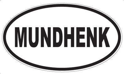 MUNDHENK - Oval Sticker