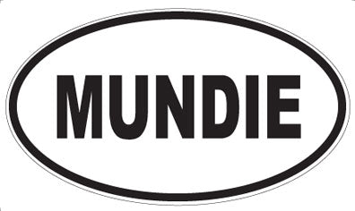 MUNDIE - Oval Sticker