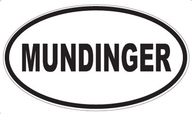 MUNDINGER - Oval Sticker