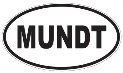MUNDT - Oval Sticker