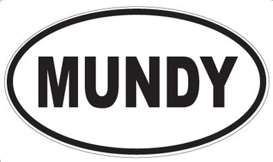 MUNDY - Oval Sticker