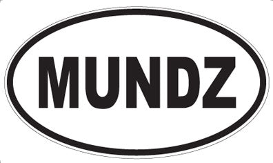 MUNDZ - Oval Sticker
