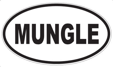 MUNGLE - Oval Sticker