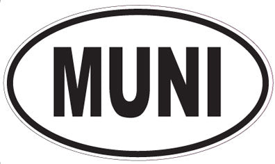 MUNI - Oval Sticker