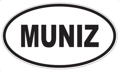 MUNIZ - Oval Sticker