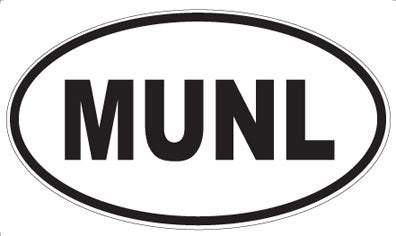 MUNL - Oval Sticker