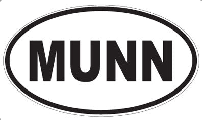 MUNN - Oval Sticker