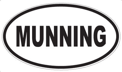 MUNNING - Oval Sticker