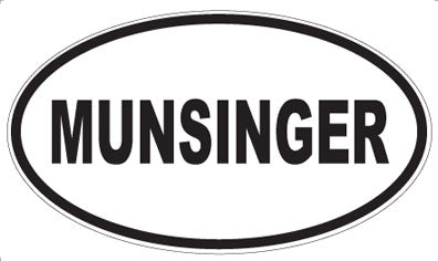 MUNSINGER - Oval Sticker