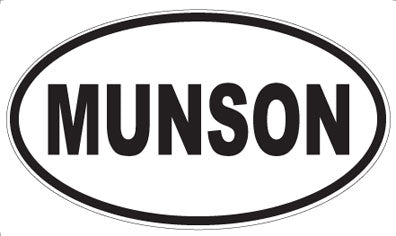 MUNSON - Oval Sticker