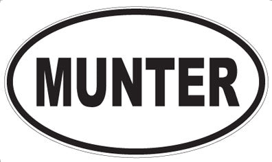 MUNTER - Oval Sticker