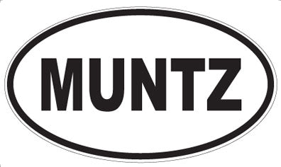 MUNTZ - Oval Sticker