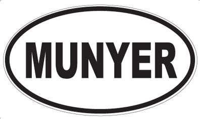 MUNYER - Oval Sticker