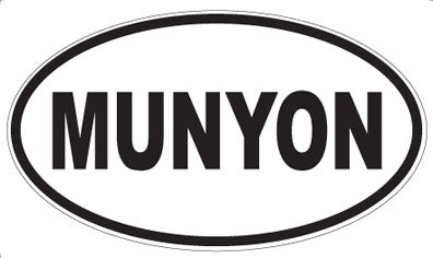 MUNYON - Oval Sticker