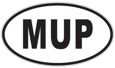 MUP - 3 Letter Initials Oval Sticker